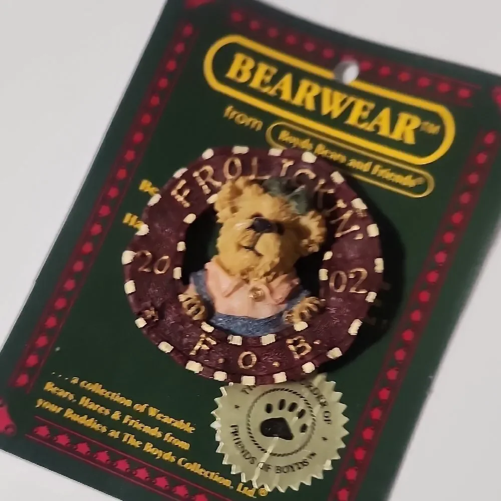 Boyds Bears Bearwear Pin  Brooch with Brown and Tan Accents Molly B BERRIWEATHER